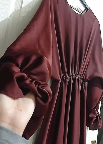 Bordo Uzun Elbise