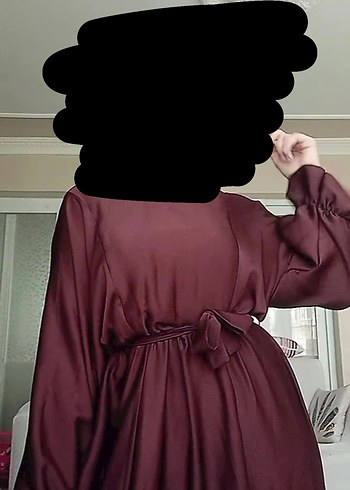38 Beden bordo Renk Bordo Uzun Elbise