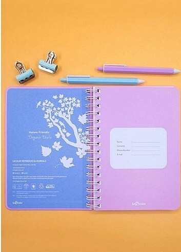  LE COLAR Tarihsiz Çizgili Defter Gülümse A5