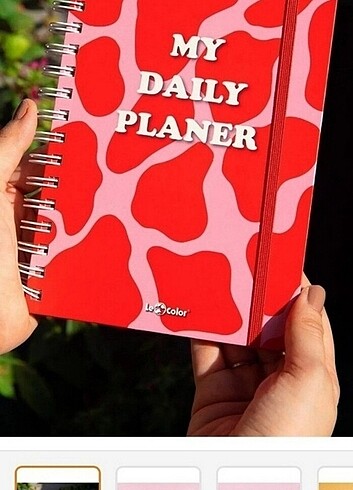 LE COLAR Tarihsiz Çizgili Defter Kırmızı İnekA5