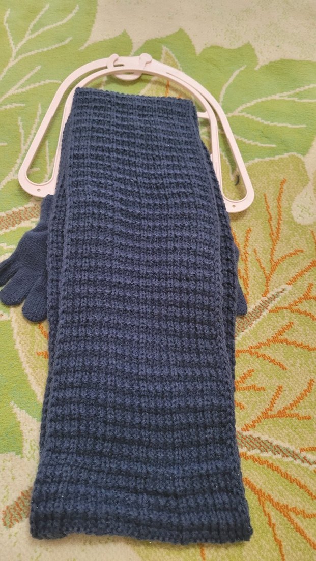 Erkek Çocuk Örgü Mavi Eldiven - Görsel 2