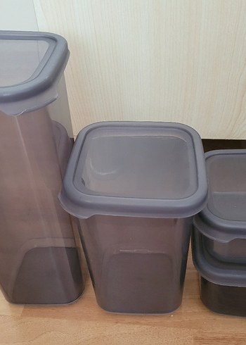 Gri Plastik Saklama Kapları Seti