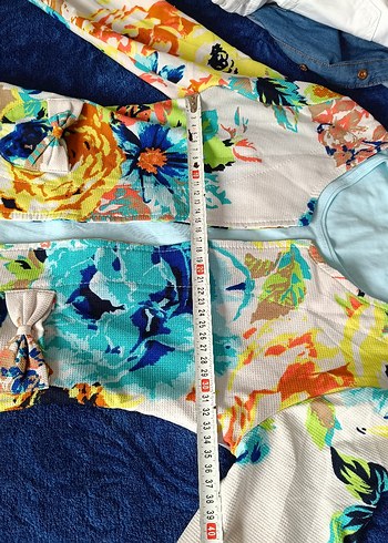 Çiçekli Kız Bolero, Düğmeli, Bol Kesim - Görsel 9