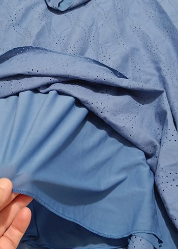 mavi bayan elbise - Görsel 11