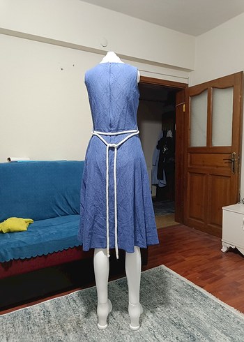 mavi bayan elbise - Görsel 4