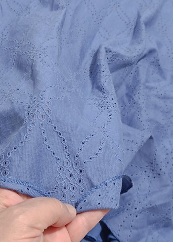 mavi bayan elbise - Görsel 12