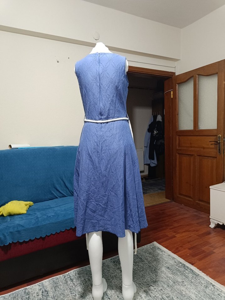 mavi bayan elbise - Görsel 3