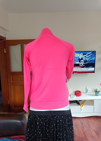 xs Beden pembe Renk Parlak Pembe Yüksek Yakalı Kadın Ceket