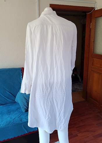 Armalife Nakışlı Beyaz Uzun Kollu Pamuklu Gömlek