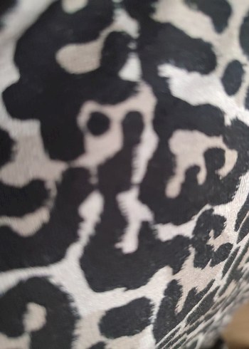 xl Beden camel Renk Gri Zebra Desenli Pilili Kadın Pantolon