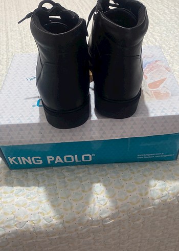 42 Beden siyah Renk King Paolo Siyah Bağcıklı Erkek Bot