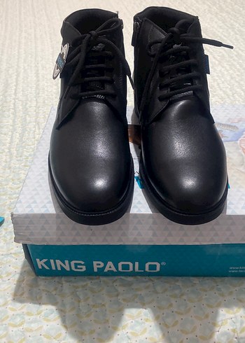 King Paolo Siyah Bağcıklı Erkek Bot