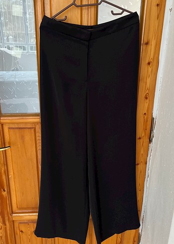Siyah pallazo kumaş pantolon