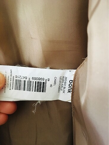 40 Beden camel Renk Batik Kadın Kaban