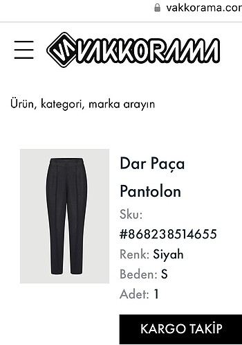 Vakkorama pantolon