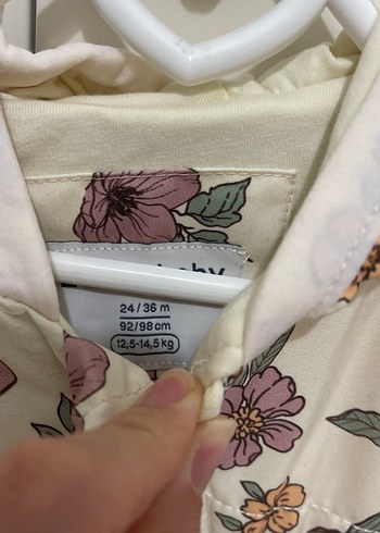 Çiçek Desenli Kapüşonlu Bebek Tulumu - Görsel 6