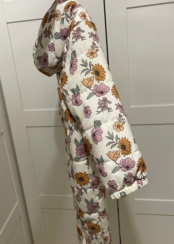 Çiçek Desenli Kapüşonlu Bebek Tulumu - Görsel 3