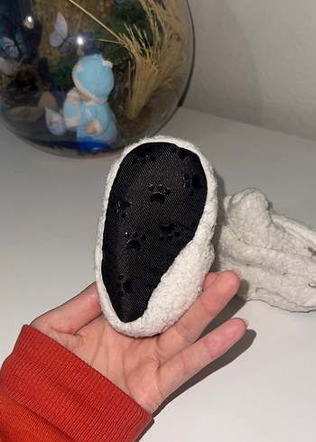 Kız Çocukları İçin Beyaz Kürklü Sıcak Terlik - Görsel 3