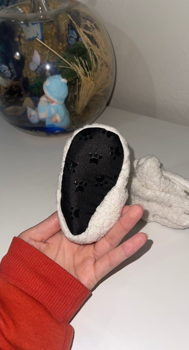 Kız Çocukları İçin Beyaz Kürklü Sıcak Terlik - Görsel 3