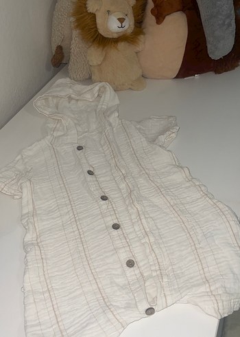 Beyaz Keten Çocuk Uyku Tulumu - Görsel 2