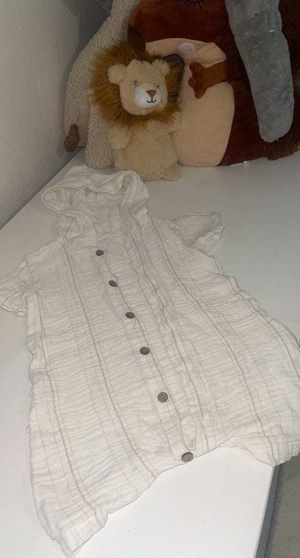 Beyaz Keten Çocuk Uyku Tulumu - Görsel 2