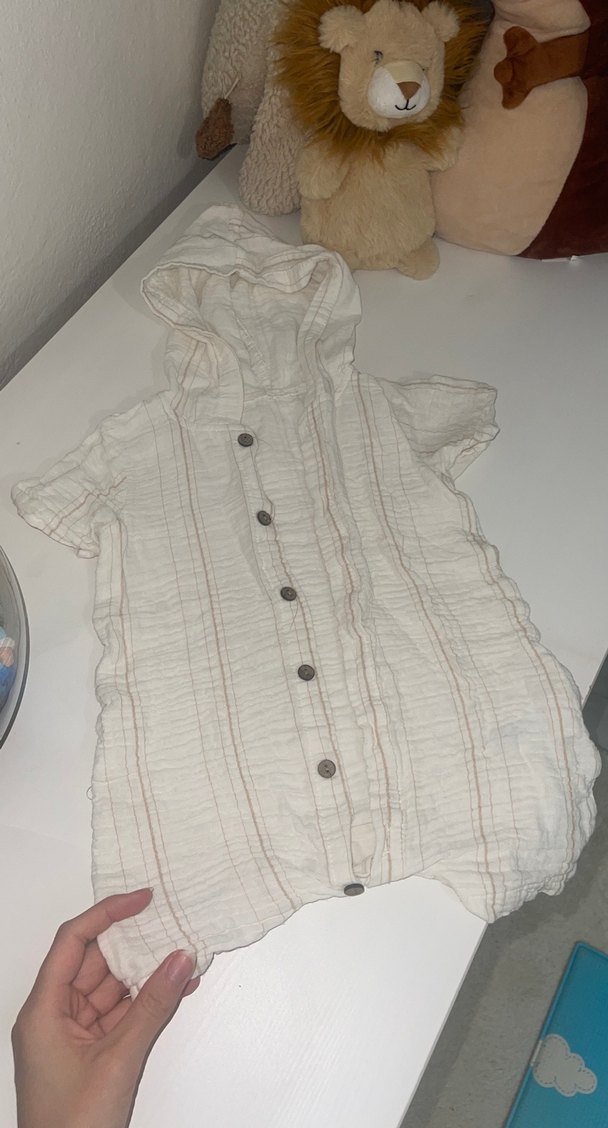 Beyaz Keten Çocuk Uyku Tulumu - Görsel 3