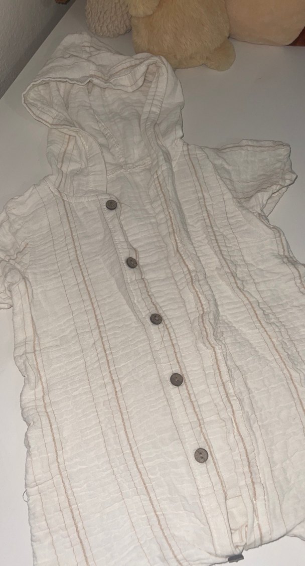 Beyaz Keten Çocuk Uyku Tulumu - Görsel 4