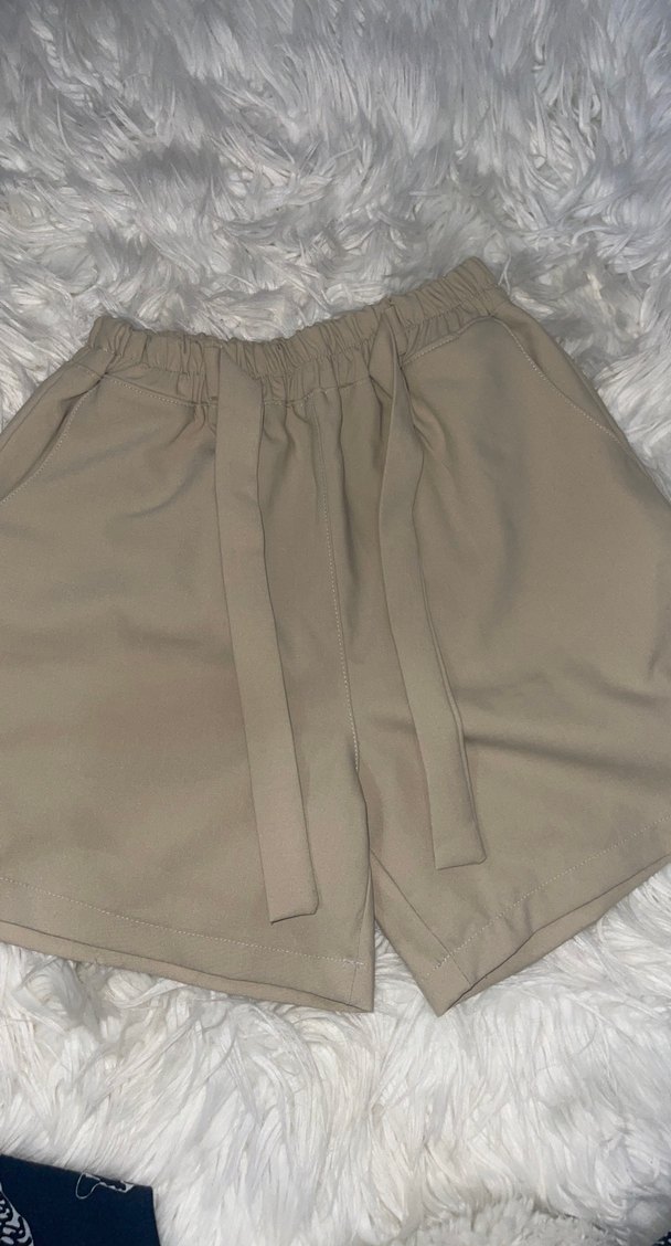 Bej Mini Hamile Şortu - Görsel 3