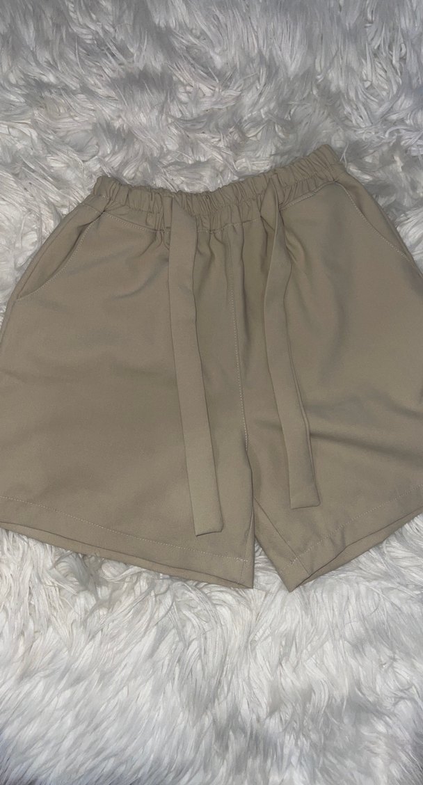 Bej Mini Hamile Şortu - Görsel 4