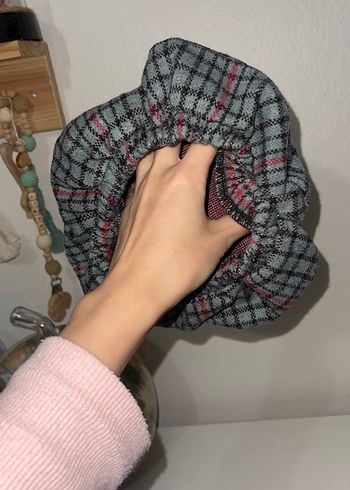 Kare Desenli Gri Uzun Kollu Kız Elbisesi - Görsel 5