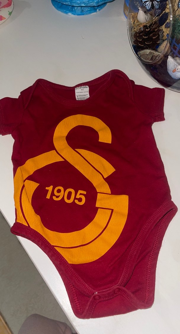 Kırmızı Baskılı Bebek Body, Düğmeli, Kısa Kollu orjinal - Görsel 4