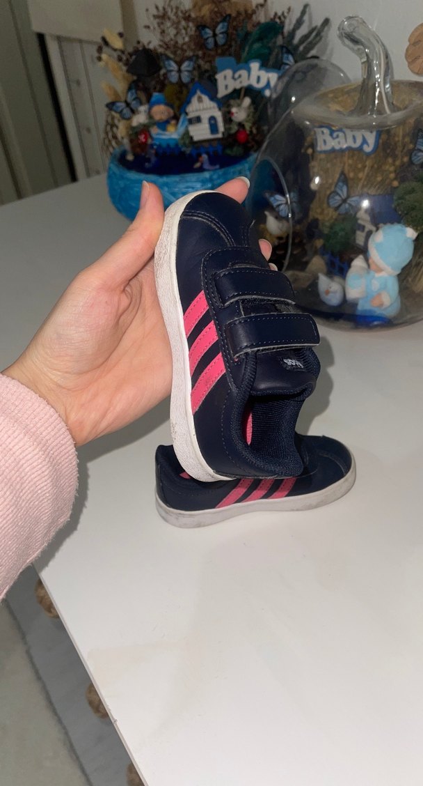 Kız Çocuk Siyah-Pembe Cırtlı Spor Ayakkabı - Görsel 3