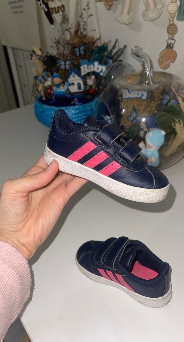 Kız Çocuk Siyah-Pembe Cırtlı Spor Ayakkabı - Görsel 5