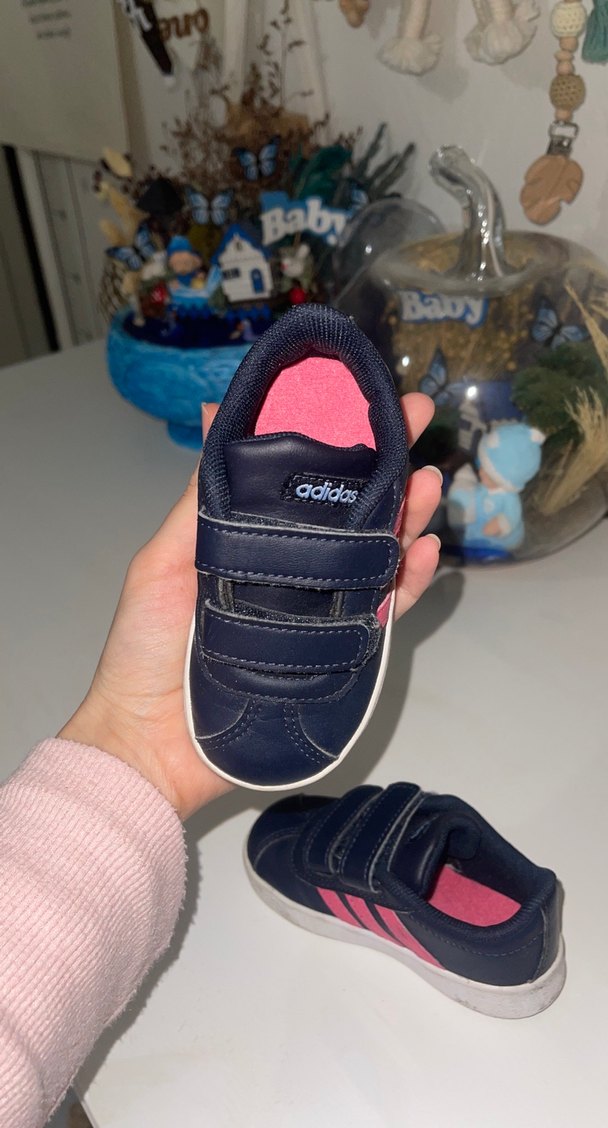 Kız Çocuk Siyah-Pembe Cırtlı Spor Ayakkabı - Görsel 4