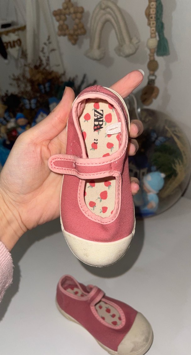 Kız Çocuk Pembe Cırtcırtlı Spor Ayakkabı - Görsel 3