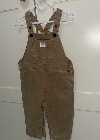 Kahverengi Erkek Çocuk Denim Salopet - Görsel 4