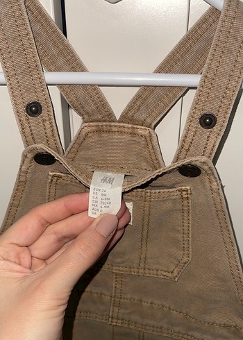 Kahverengi Erkek Çocuk Denim Salopet - Görsel 2