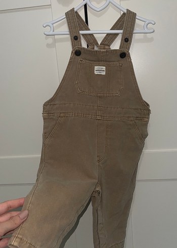 Kahverengi Erkek Çocuk Denim Salopet - Görsel 3