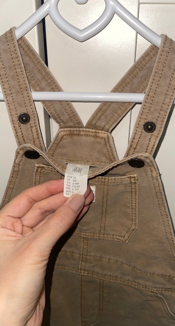 Kahverengi Erkek Çocuk Denim Salopet - Görsel 2