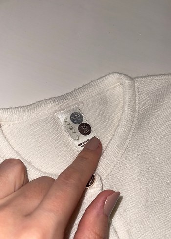 Düğmeli Beyaz beyaz kız çocuk - Görsel 3