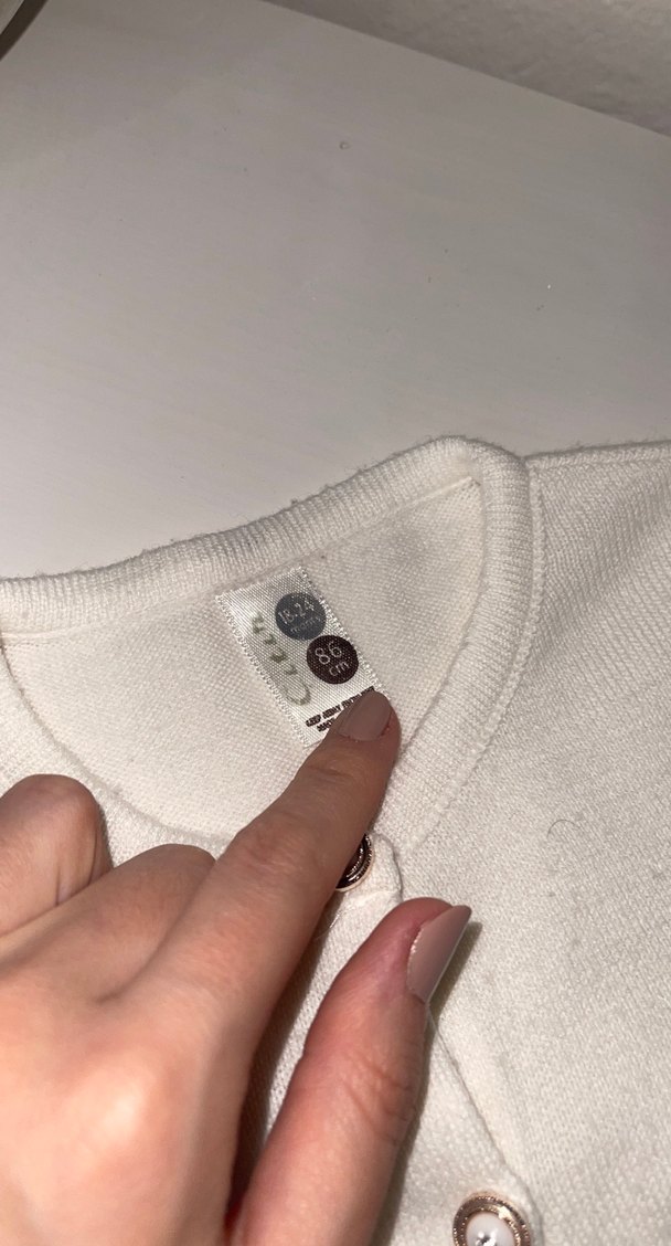 Düğmeli Beyaz beyaz kız çocuk - Görsel 3