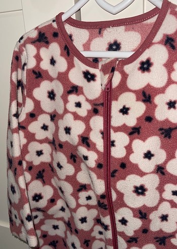 Fermuarlı Pembe Desenli Bebek Tulumu - Görsel 2