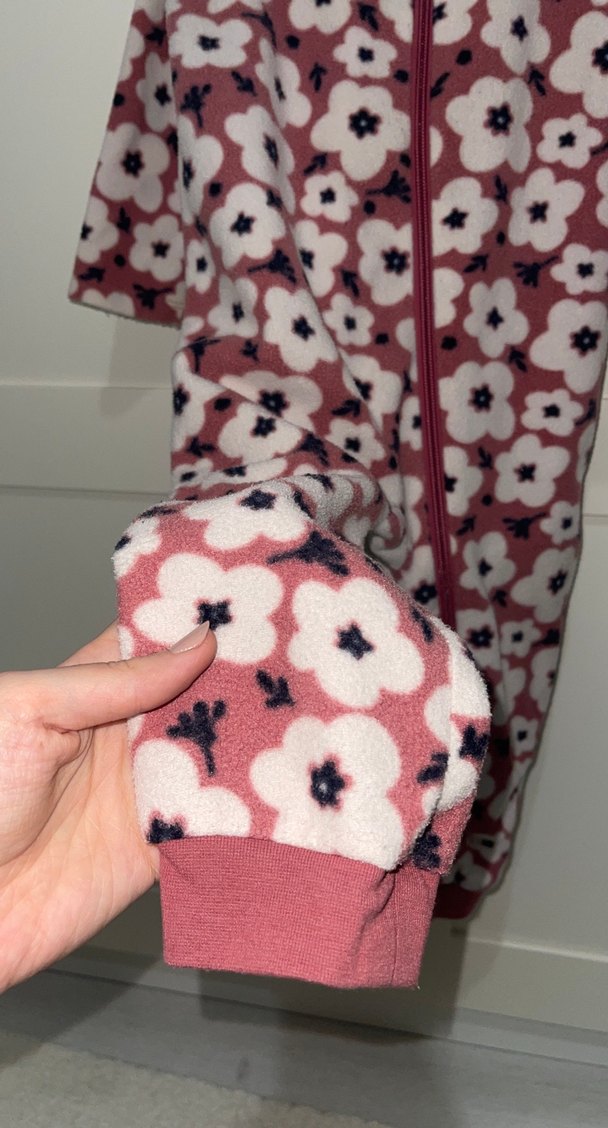 Fermuarlı Pembe Desenli Bebek Tulumu - Görsel 3