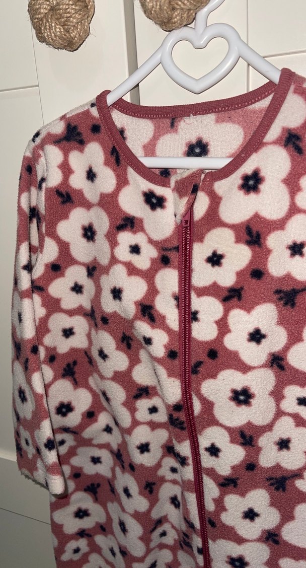 Fermuarlı Pembe Desenli Bebek Tulumu - Görsel 2