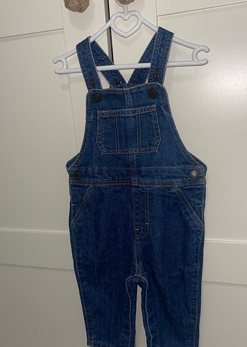 Erkek Çocuk Lacivert Denim Askılı Tulum - Görsel 2