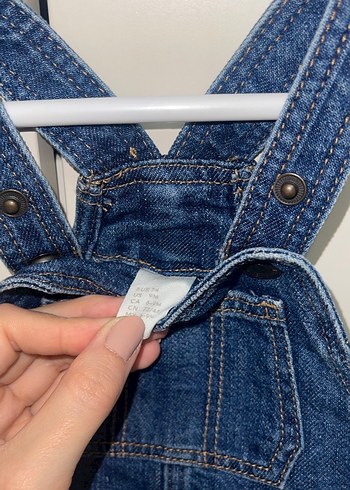 Erkek Çocuk Lacivert Denim Askılı Tulum - Görsel 4