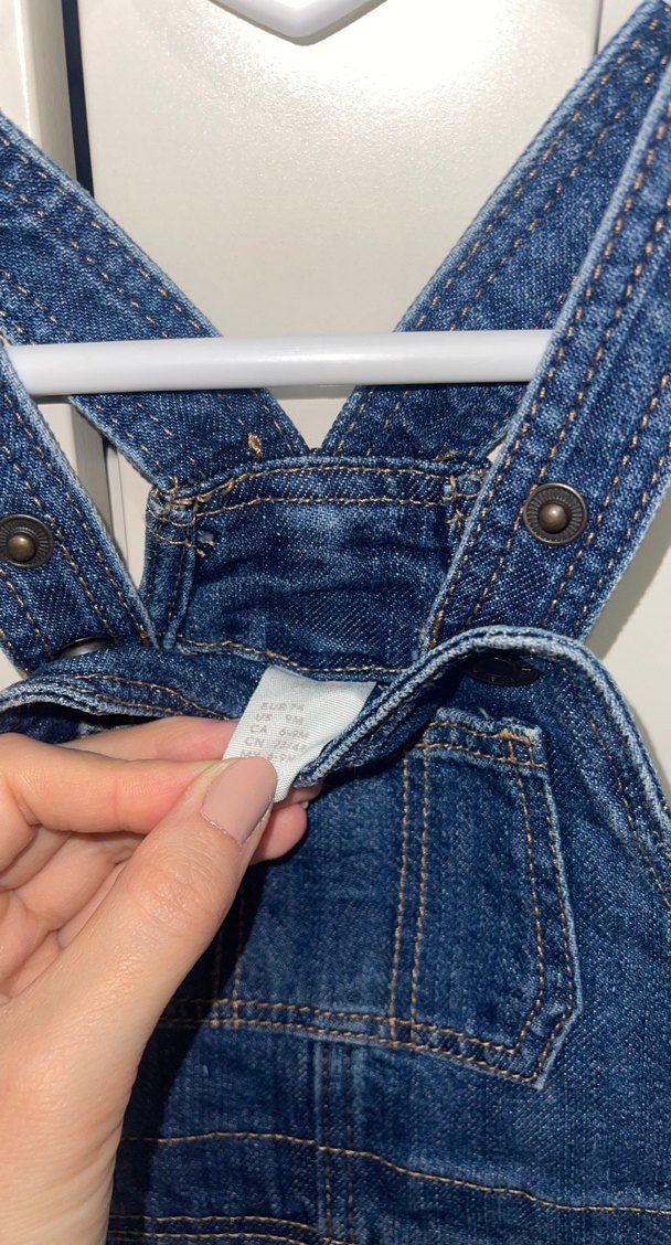 Erkek Çocuk Lacivert Denim Askılı Tulum - Görsel 4