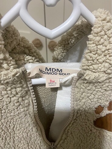 3 Ay Beden camel Renk Peluş tulum