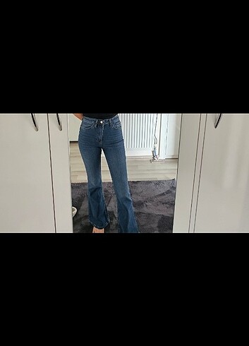 s Beden mavi Renk İSPANYOL PAÇA JEAN