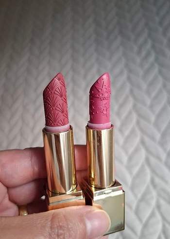 Beden 2 adet Parlak Pembe ve mauve Ruj